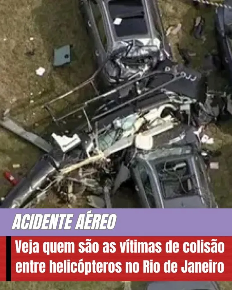 Veja quem são as vítimas de colisão entre os helicópteros no Rio de Janeiro